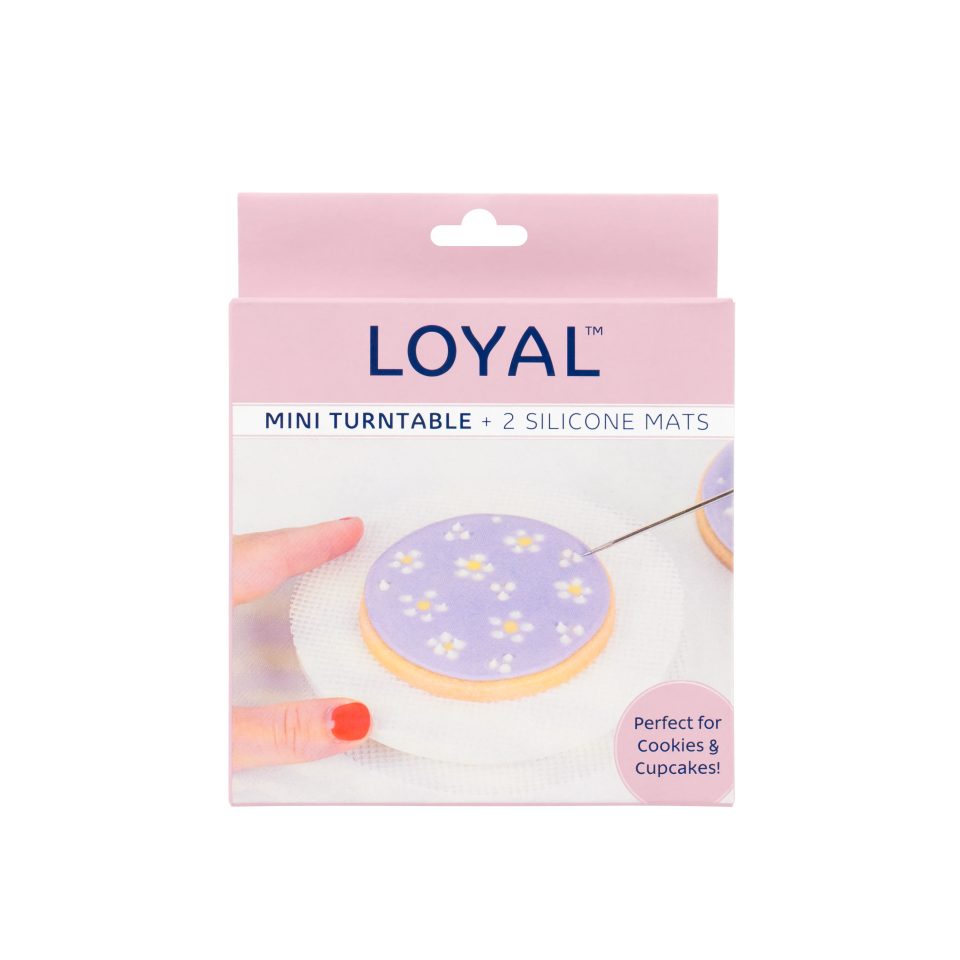 LOYAL Mini draaiplateau Ø 12,4 cm + 2 siliconen Mats