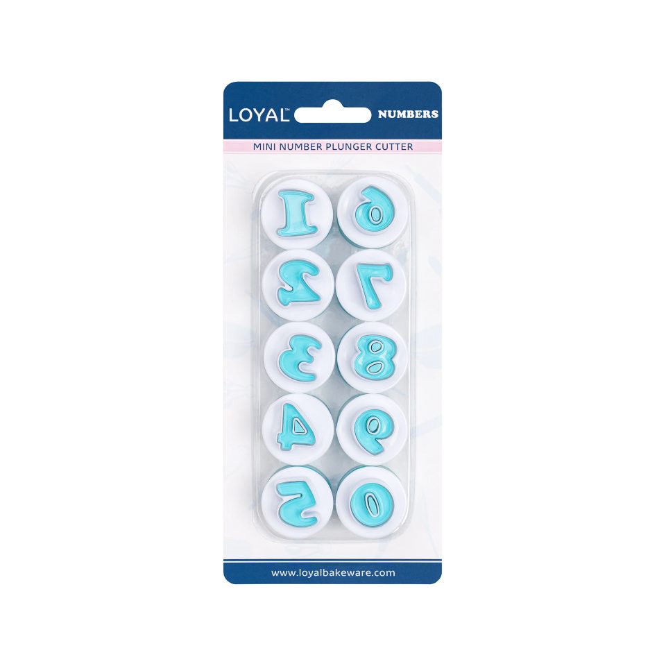 LOYAL uitsteker met uitwerper set Mini cijfers 0 - 9 set van 10