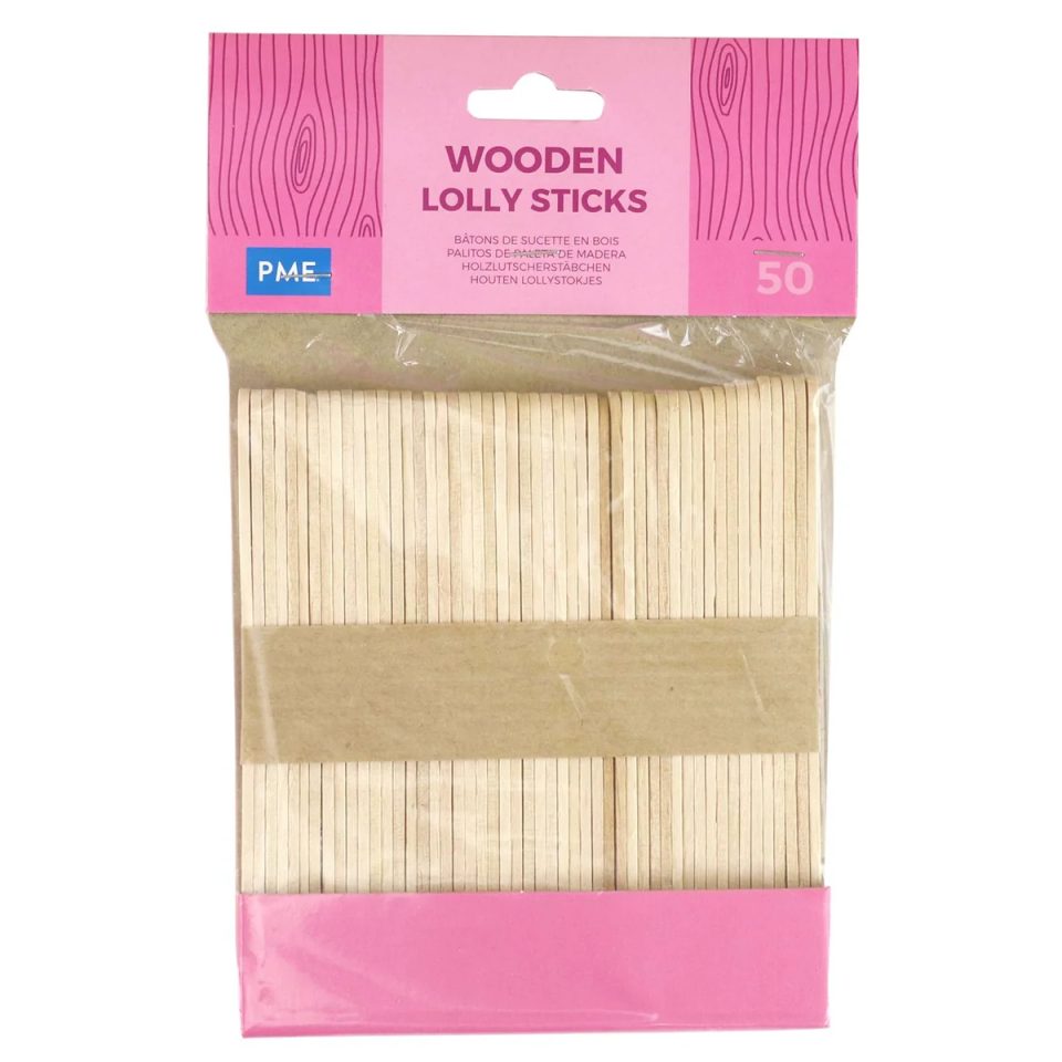 PME lollystokjes Wood 50 stuks