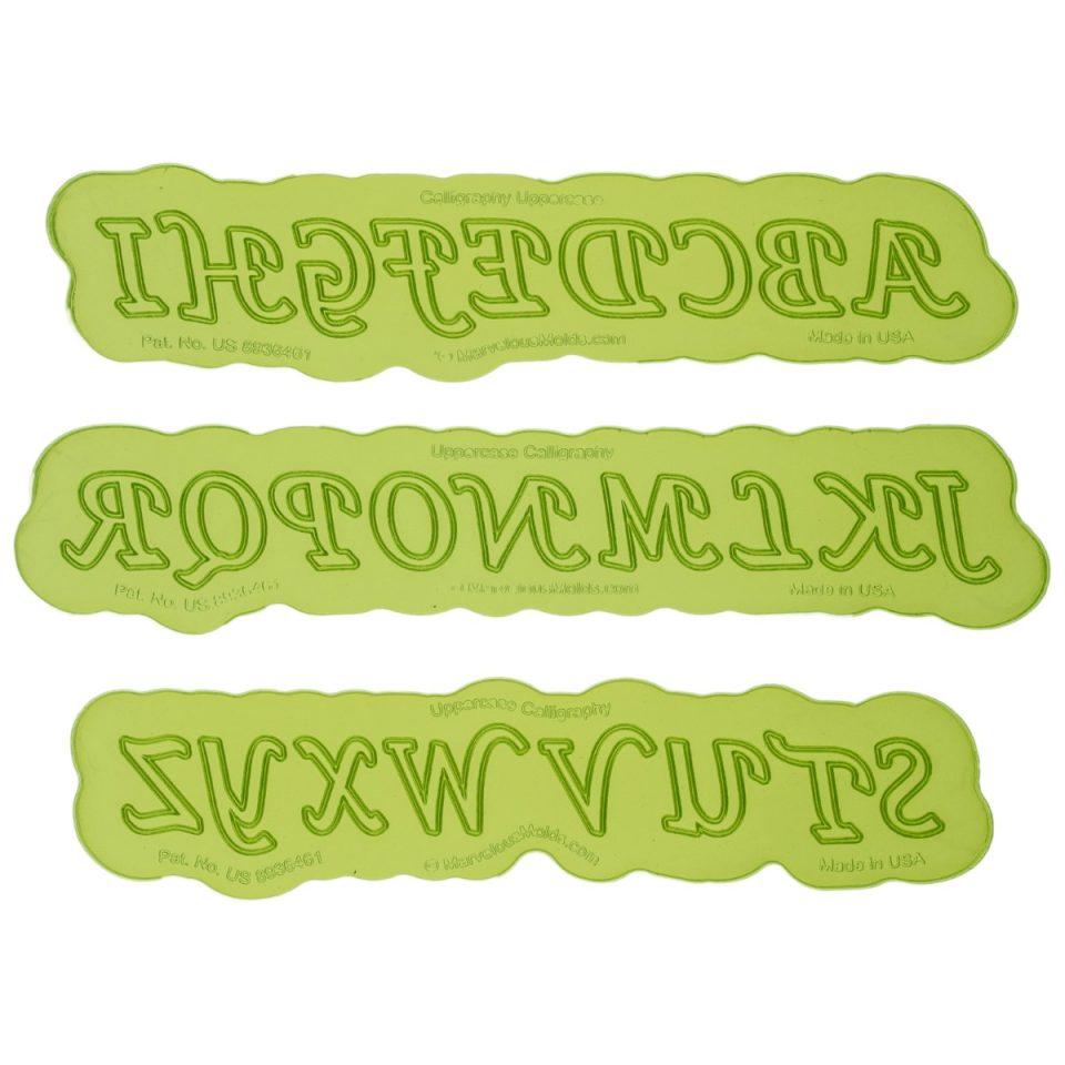 Marvelous Molds siliconen mal Calligraphy Uppercase Flexabet™