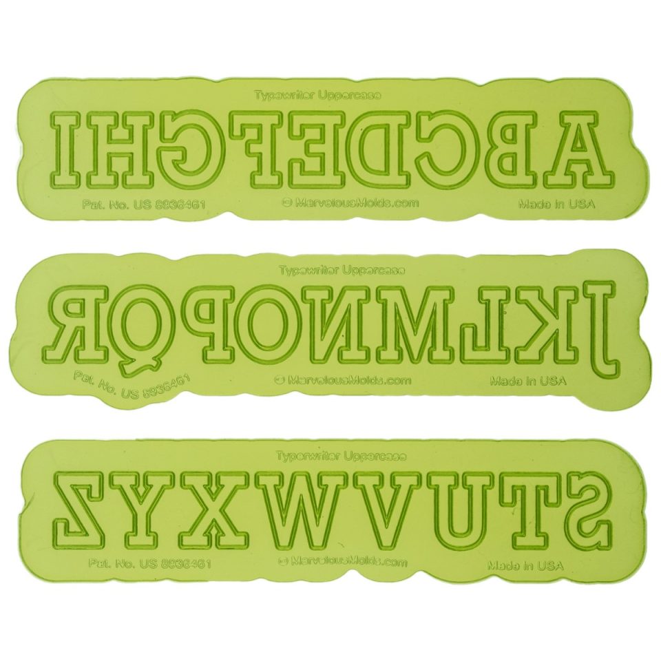 Marvelous Molds siliconen mal Typewriter Uppercase Flexabet™