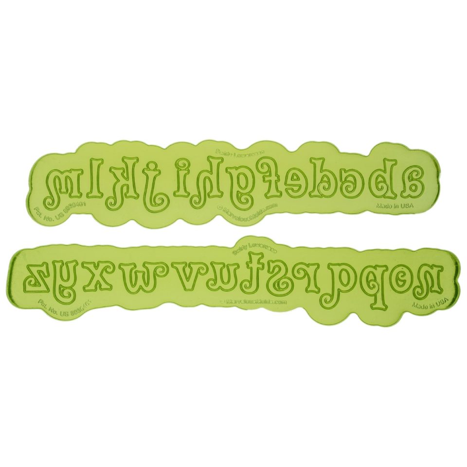Marvelous Molds siliconen mal Swirly Lowercase Flexabet™