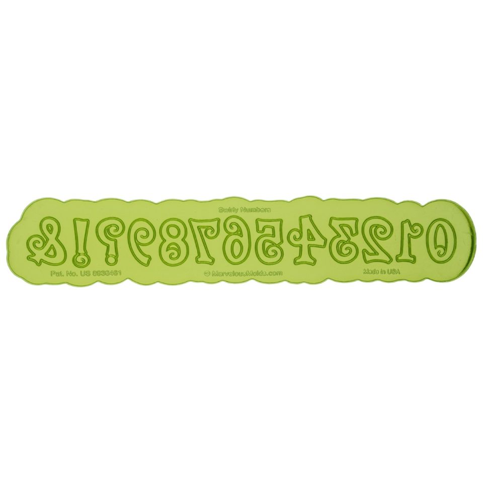 Marvelous Molds siliconen mal Swirly Numbers Flexabet™