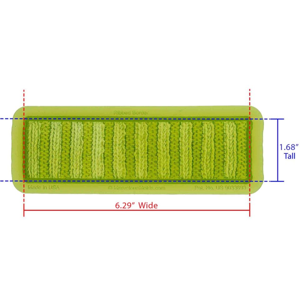 Marvelous Molds siliconen mal Ribbed Border mal