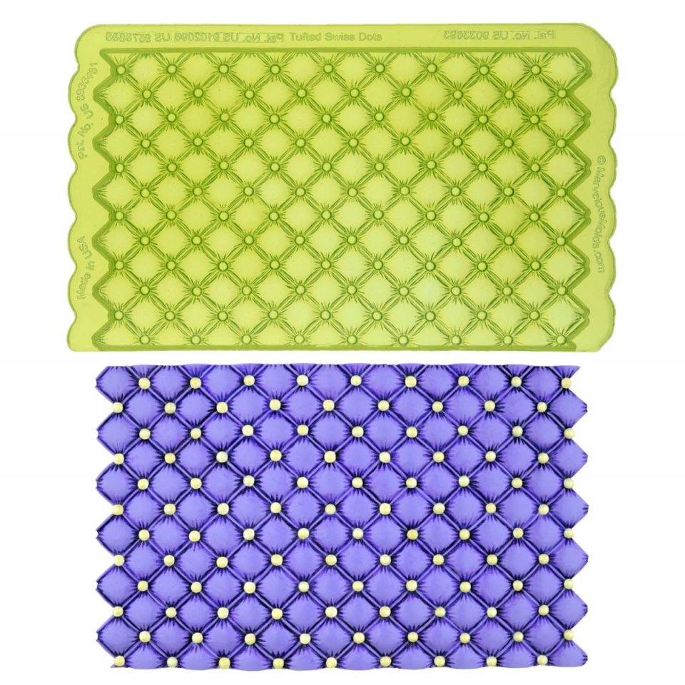 Marvelous Molds siliconen mal Tufted Swiss Dot Simpress