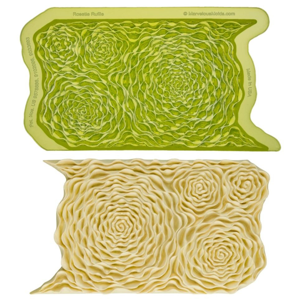 Marvelous Molds siliconen mal Rosette Ruffle Simpress