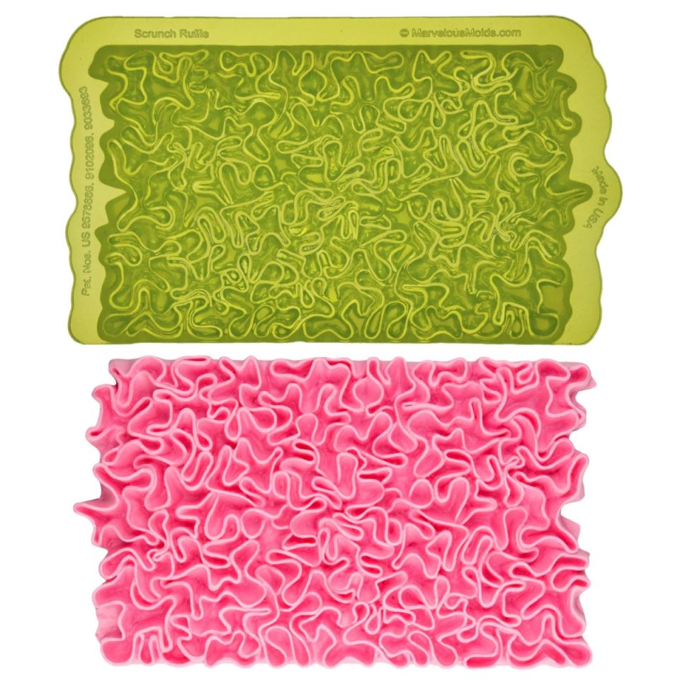 Marvelous Molds siliconen mal Scrunch Ruffle Simpress