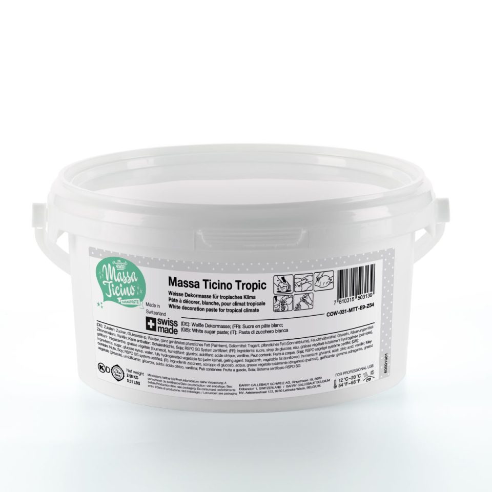 Massa Ticino Tropic Fondant White 2,5 kg
