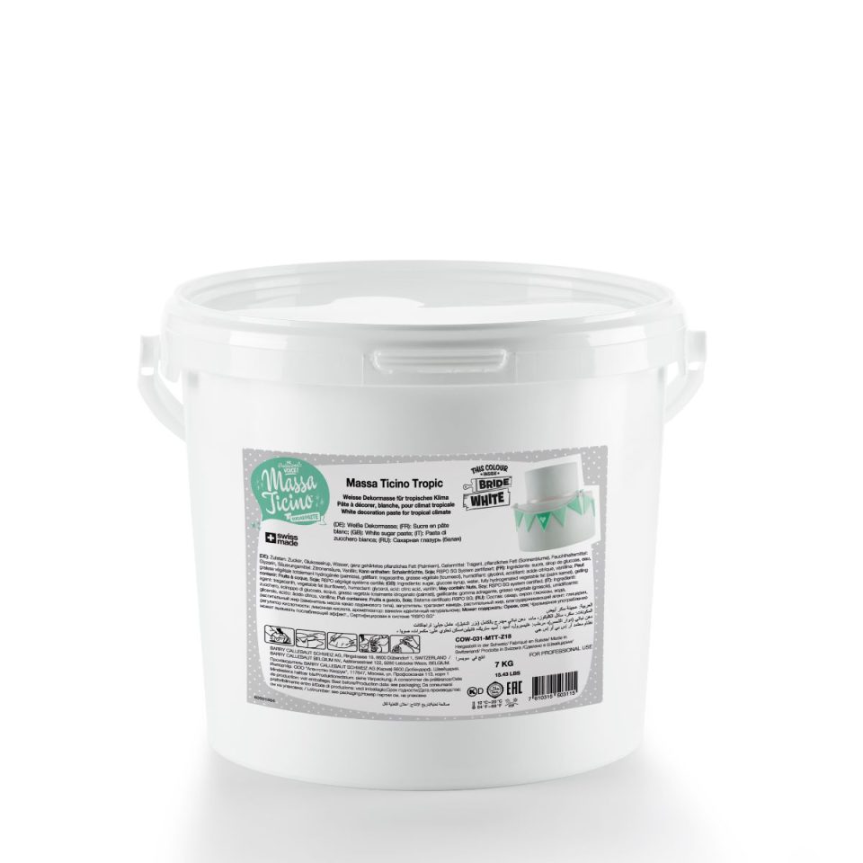 Massa Ticino Tropic Fondant White 7 kg