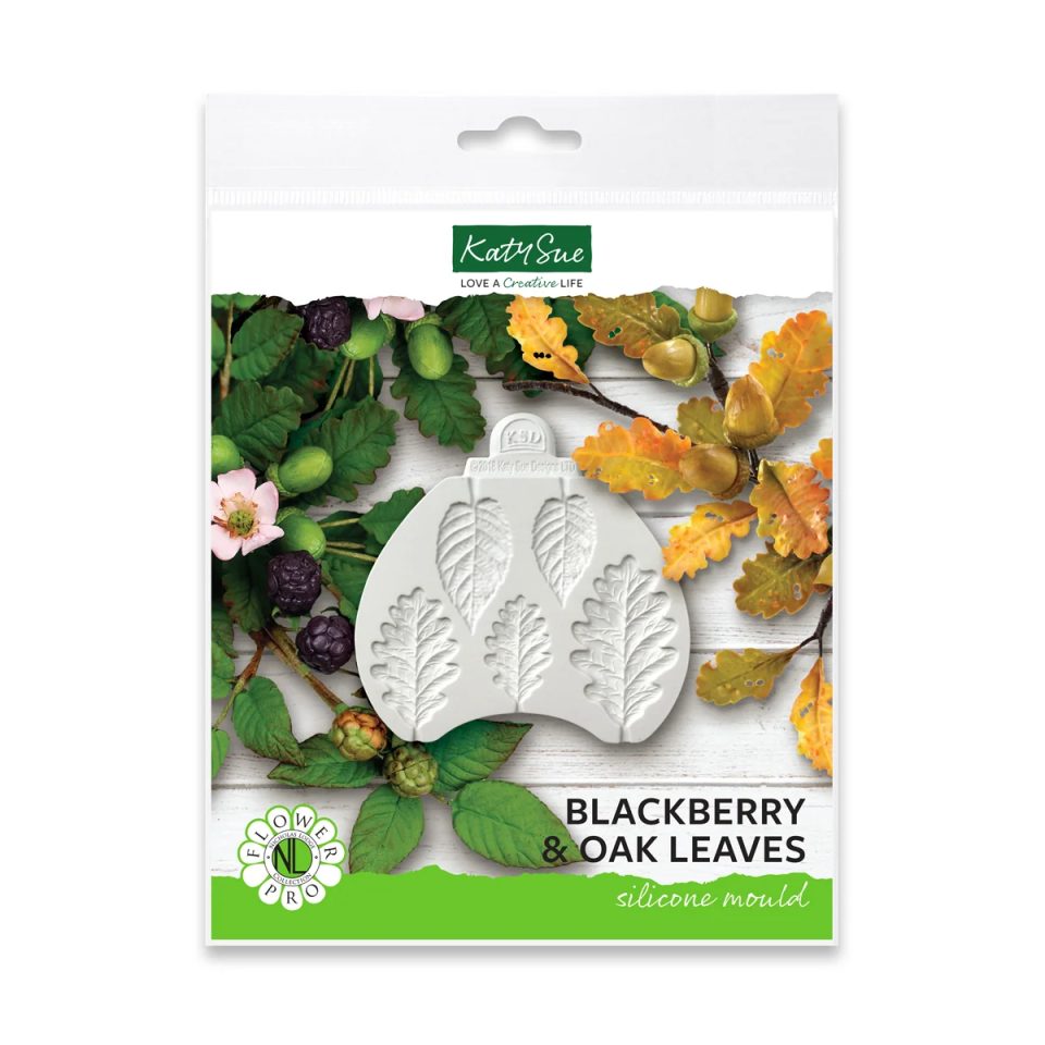 Katy Sue siliconen mal Blackberry & Oak Leaves