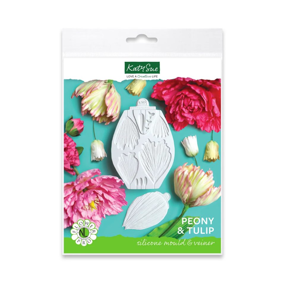 Katy Sue siliconen mal & Veiner Peony/Tulip