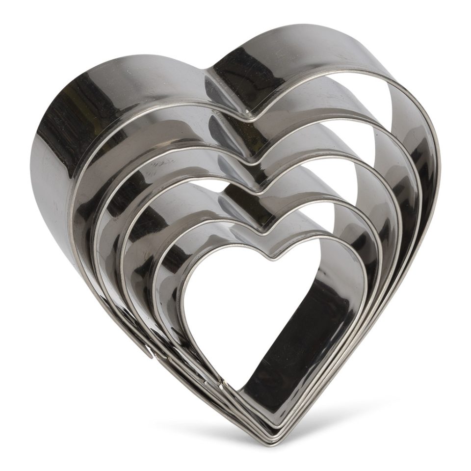 Patisse uitsteker Heart set van 5