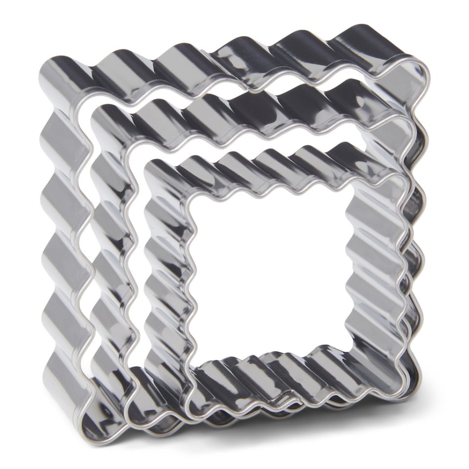 Patisse uitsteker Square Fluted set van 3