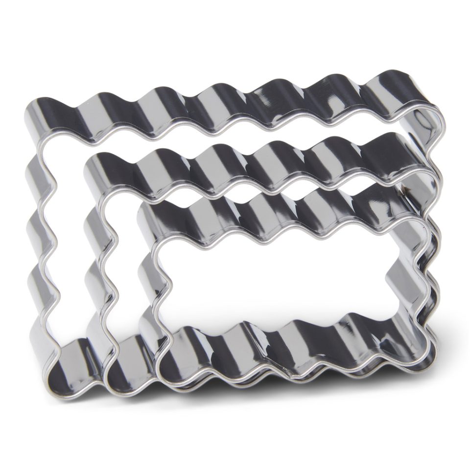 Patisse uitsteker Rectangle Fluted set van 3
