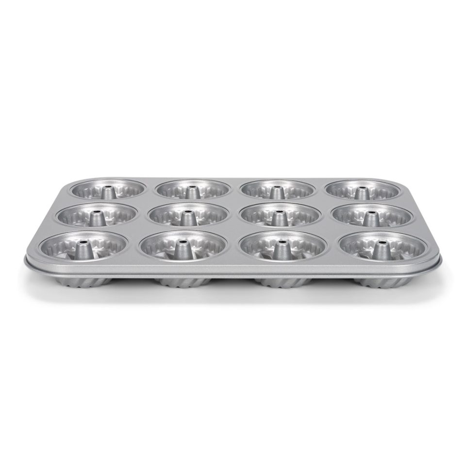 Patisse Silver-Top Mini Fluted Tube Pan 12 Cavities