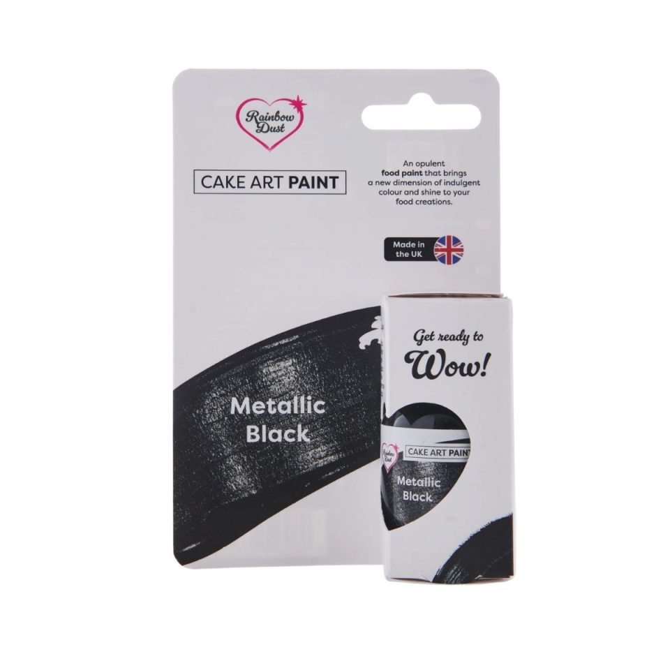 Rainbow Dust Cake Art Paint Metallic Paint Black 25 g