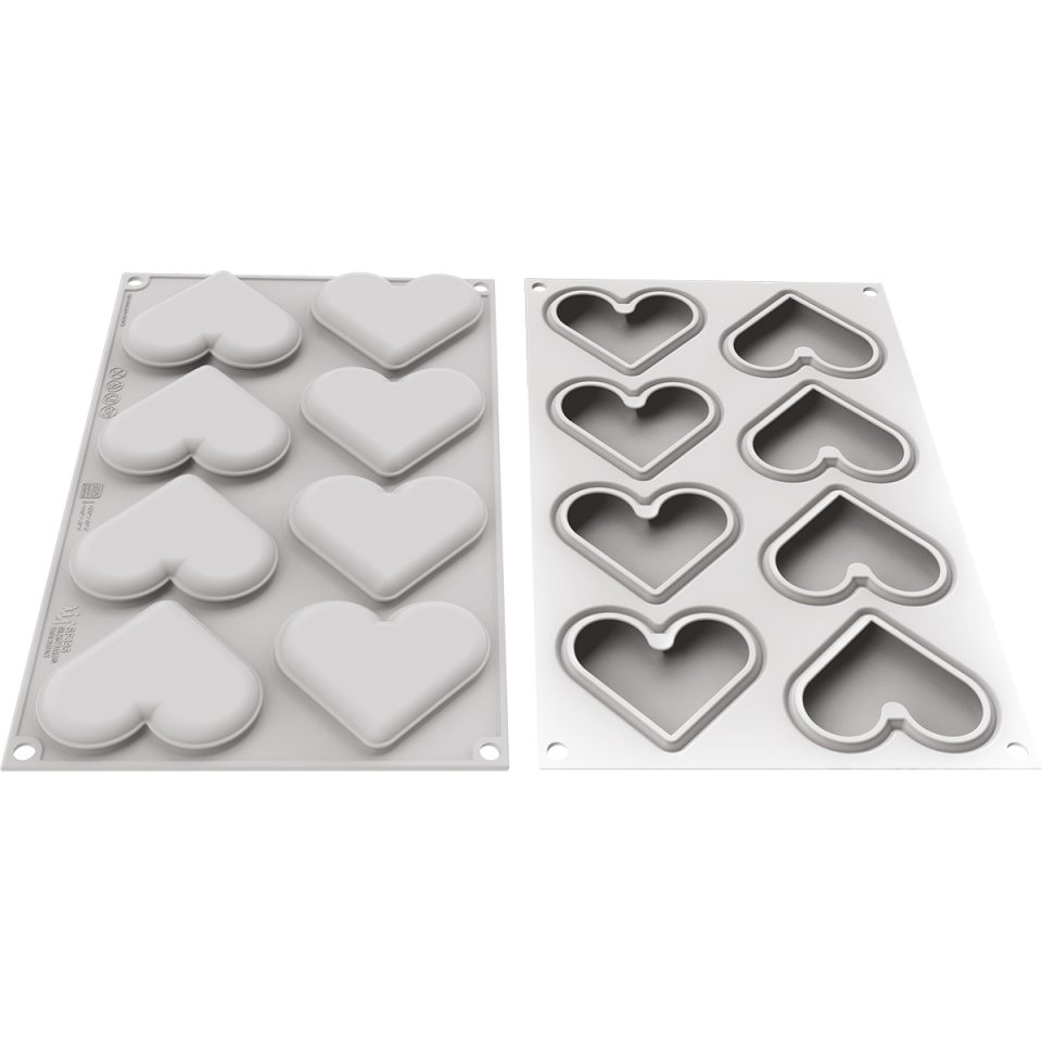 Silikomart siliconen mal & uitsteker Mini Love Story