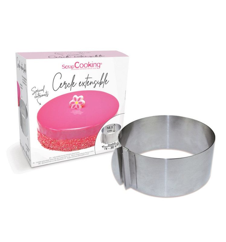 ScrapCooking Cake Ring Adjustable S/S Ø16-30 cm