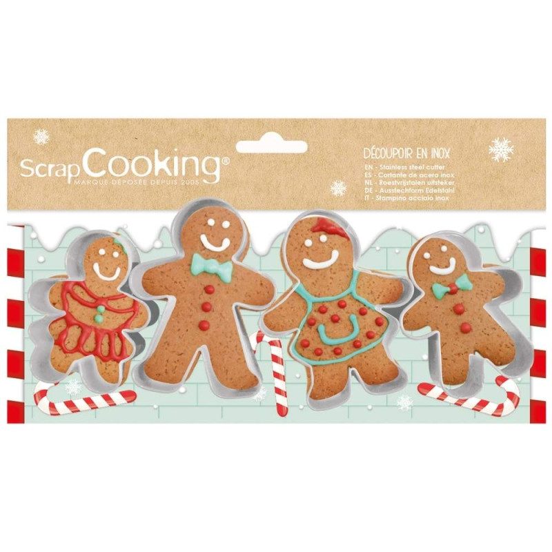 ScrapCooking uitsteker Gingerbread Men set van 4