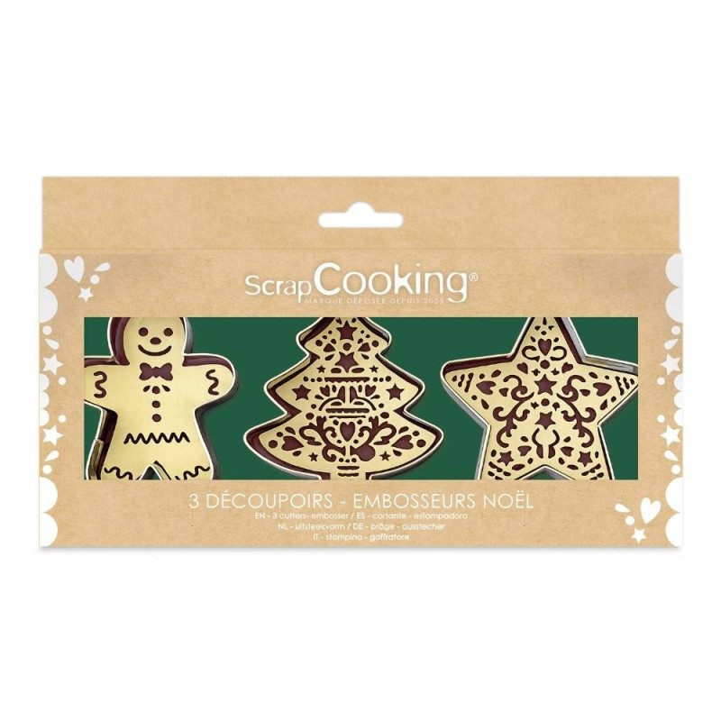 ScrapCooking uitstekers & Embossers Christmas set van 2