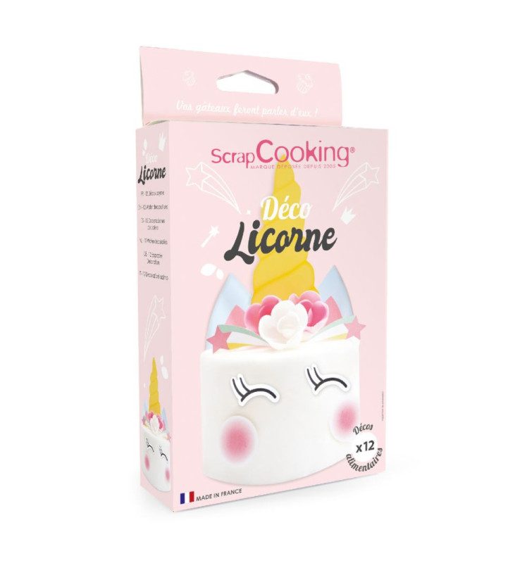 ScrapCooking Wafer Decoration Unicorn set van 12