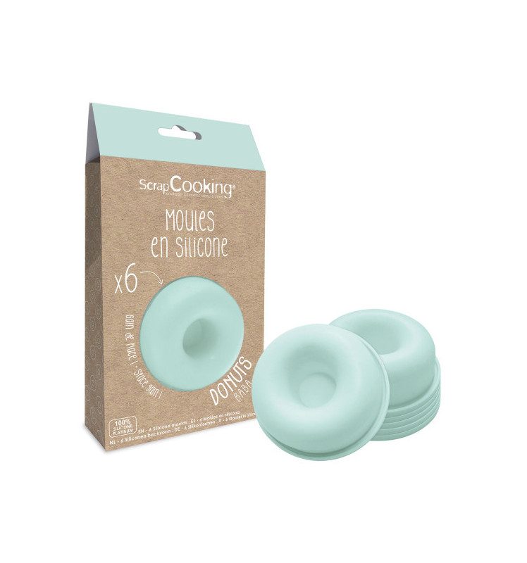 ScrapCooking Silicone Baking Mould Donuts set van 6