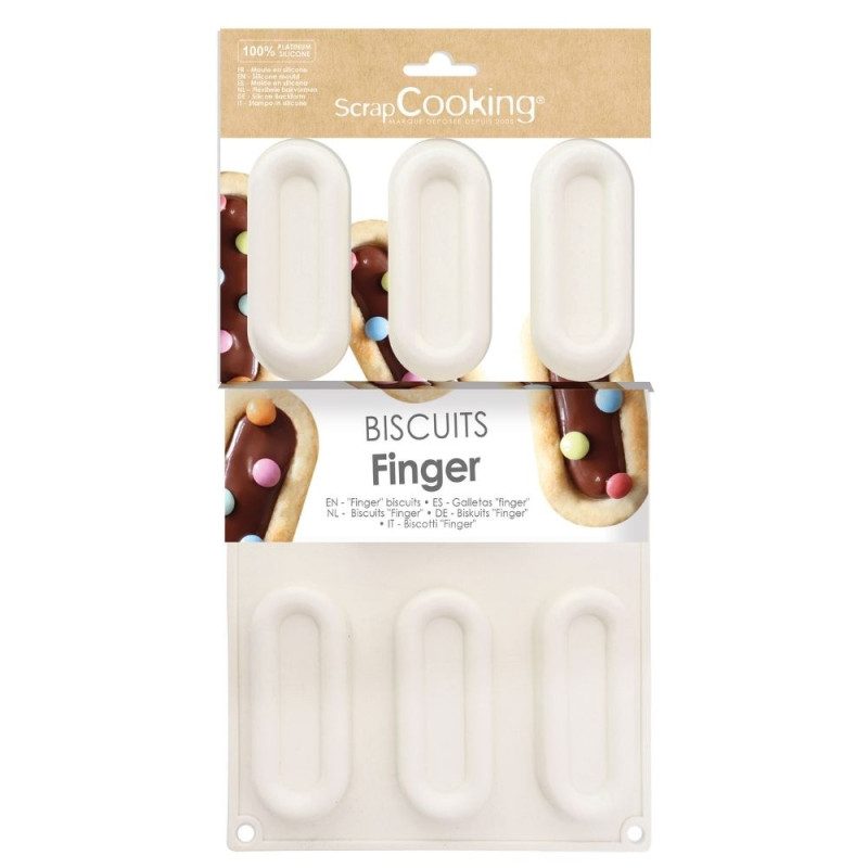 ScrapCooking siliconen mal Finger Biscuit