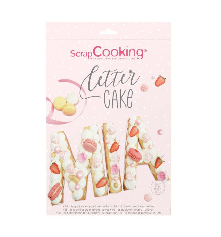 ScrapCooking Cake Template Letter set van 26