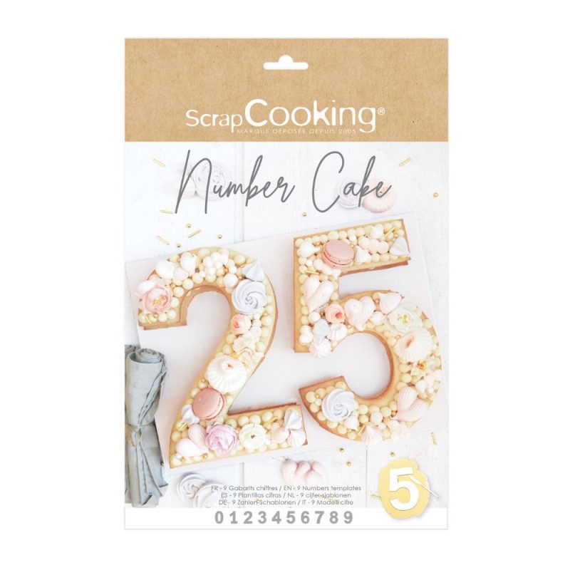 ScrapCooking Cake Template Number set van 9