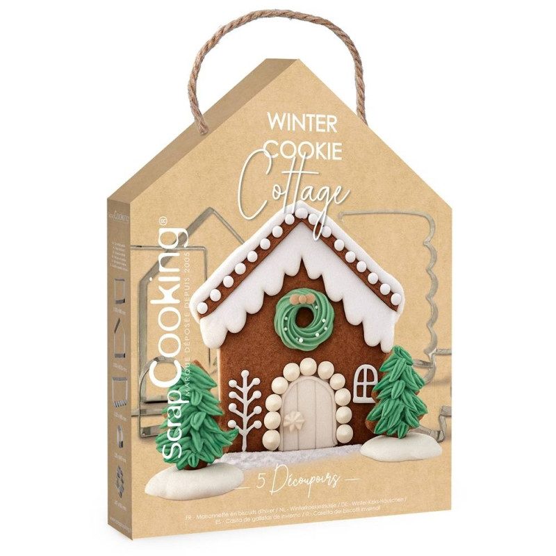 ScrapCooking uitsteker Gingerbread House set van 5