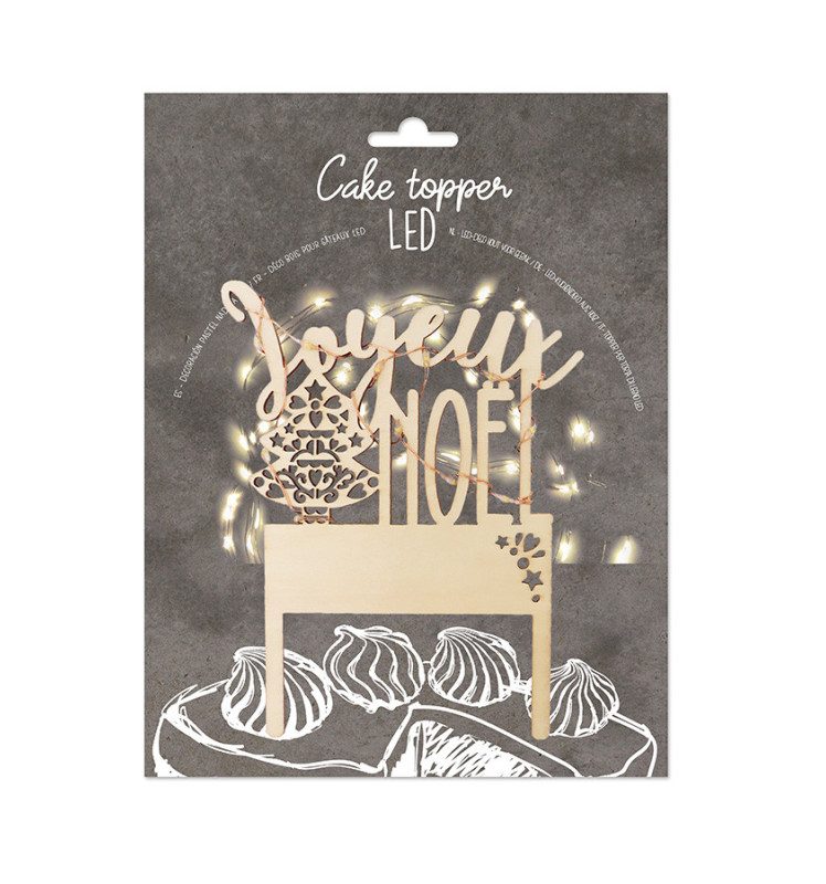 ScrapCooking Cake Topper LED Merry Christmas