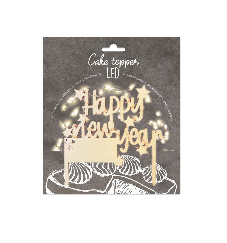 ScrapCooking Cake Topper LED Happy New Year