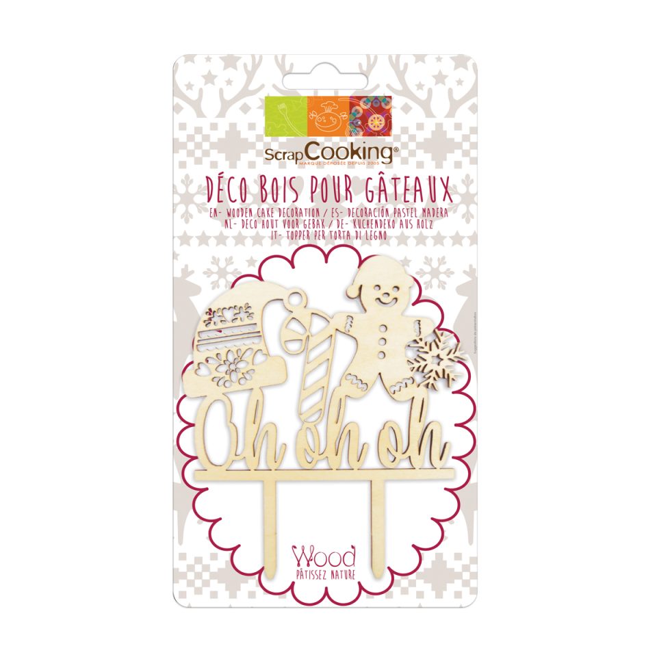 ScrapCooking Cake Topper Wood Oh Oh Oh
