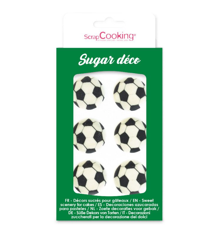 ScrapCooking suikerdecoraties Football 6 stuks