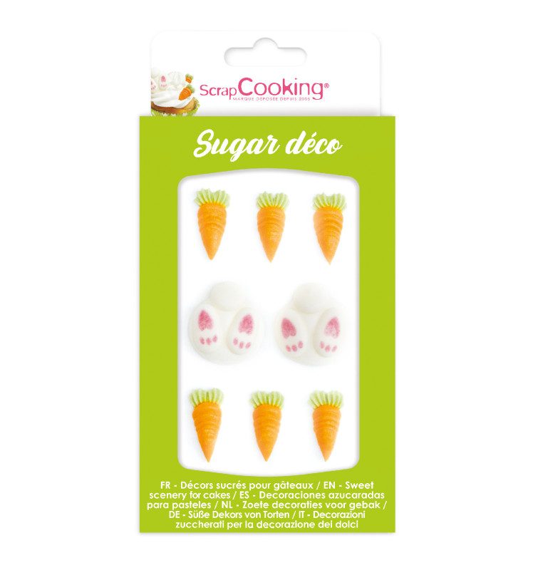 ScrapCooking suikerdecoraties Bunny/Carrot set van 8