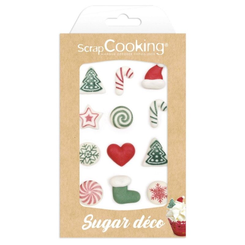 ScrapCooking suikerdecoraties Xmas set van 12