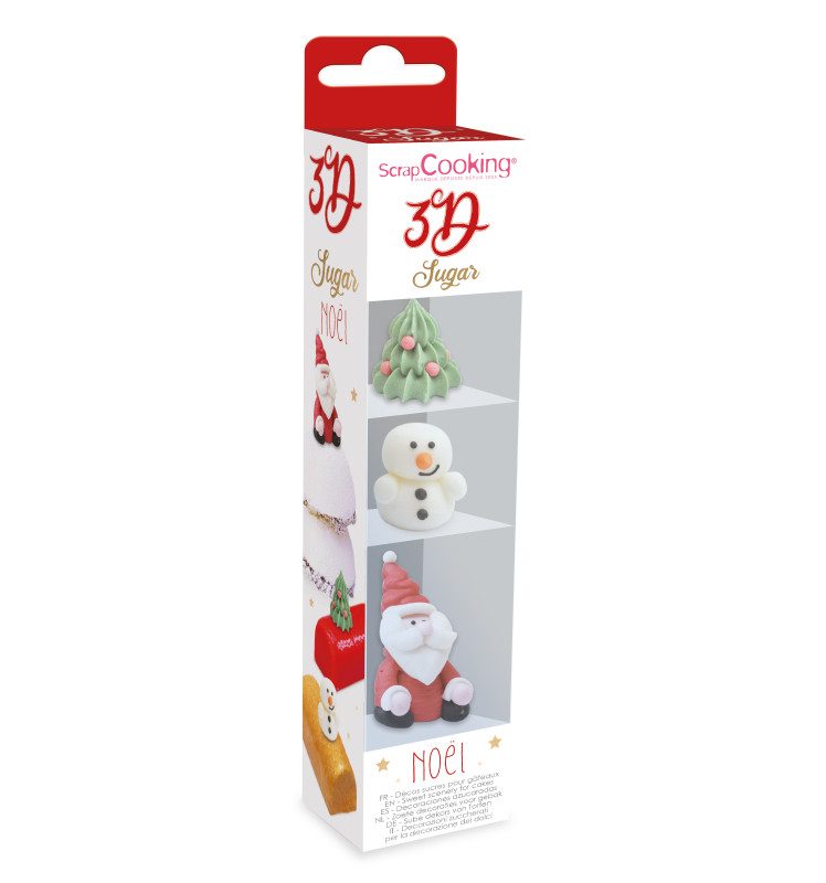 ScrapCooking suikerdecoraties 3D Xmas set van 3