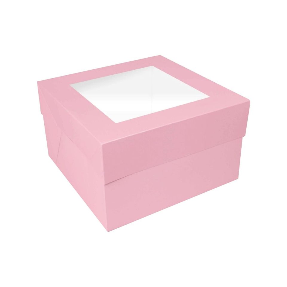 Simply Making taartdoos Window Light Pink 30x30x15 cm
