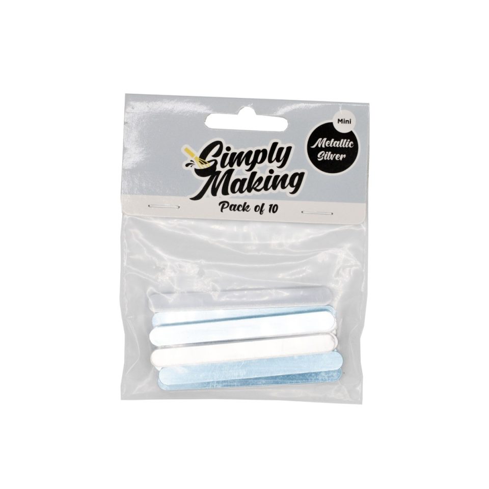 Simply Making Cakesicle Sticks Mirror Silver 76 mm 10 stuks