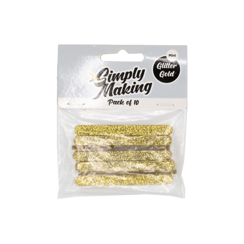 Simply Making Cakesicle Sticks Mini Gold Glitter 10 stuks