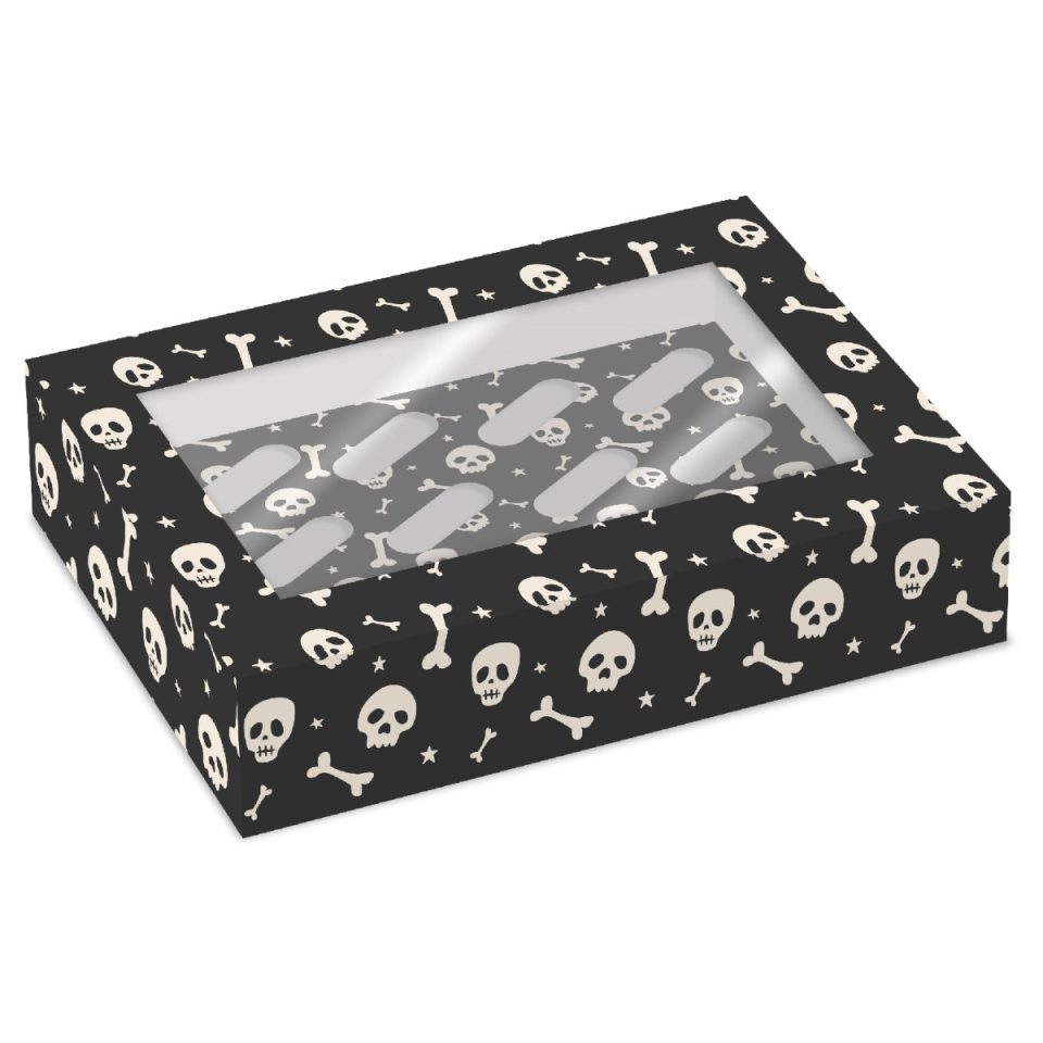 Simply Making cupcakedoos 12 Halloween Skeleton 2 stuks