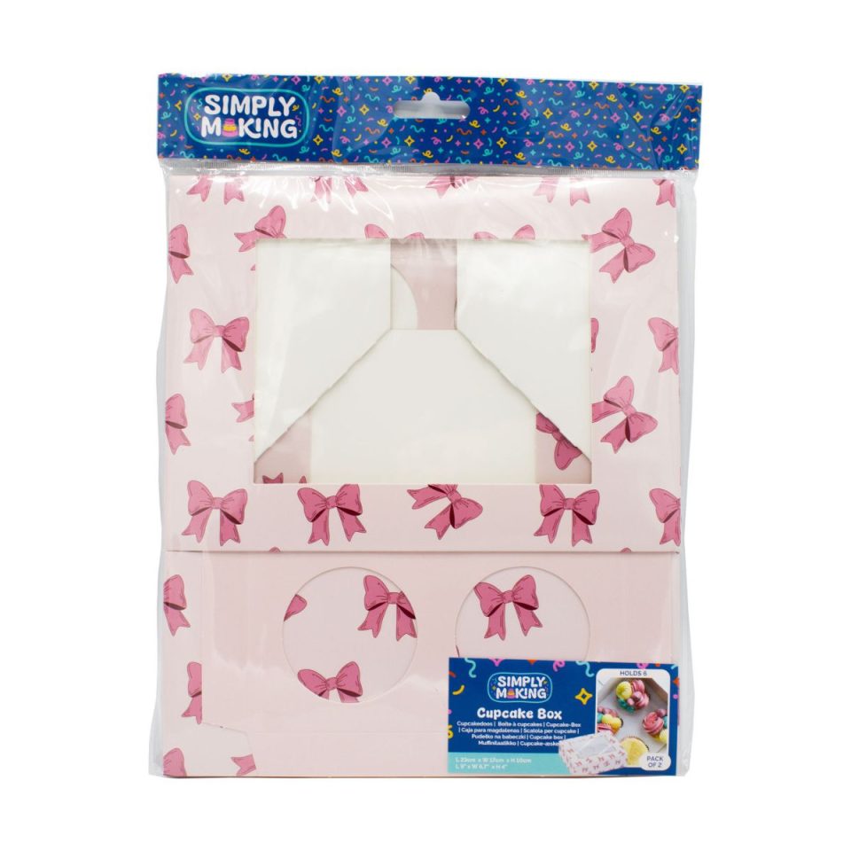 Simply Making cupcakedoos Pink Ribbons 6 2 stuks