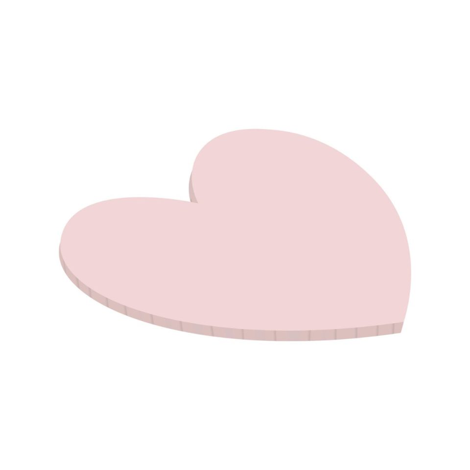 Simply Making Matt Masonite Board hart Light Pink 25 cm