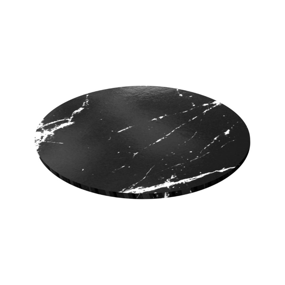 Simply Making Masonite Board rond Black Marble 30 cm