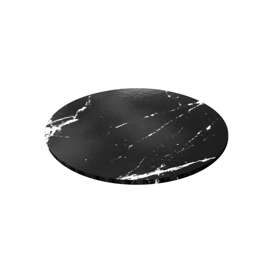 Simply Making Masonite Board rond Black Marble 25 cm