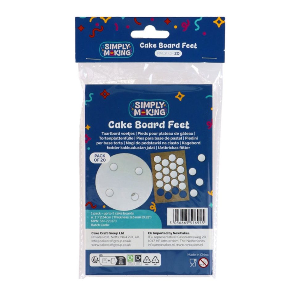 Simply Making cakeboard Feet Sticker rond 20 stuks