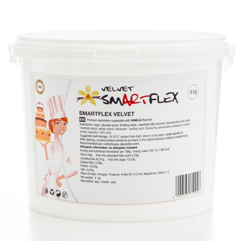 SmartFlex Fondant White Velvet Vanilla Flavour 4 kg