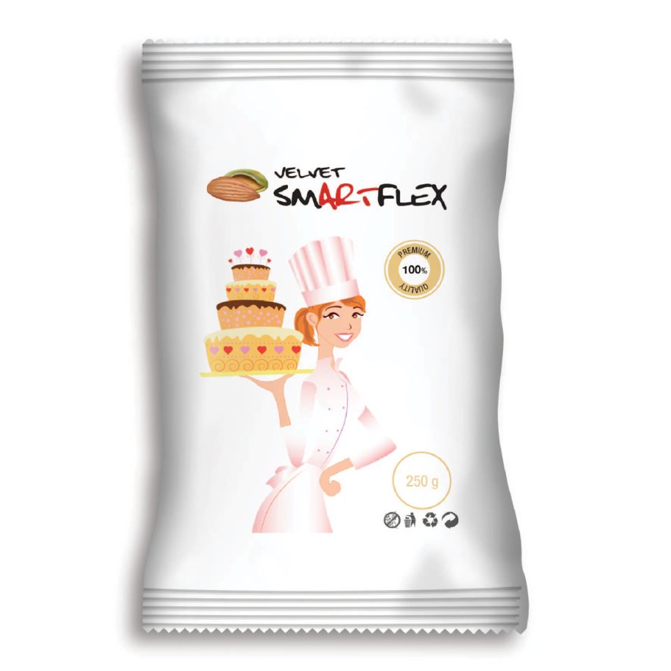 SmartFlex Fondant White Velvet Almond Flavour 250 g