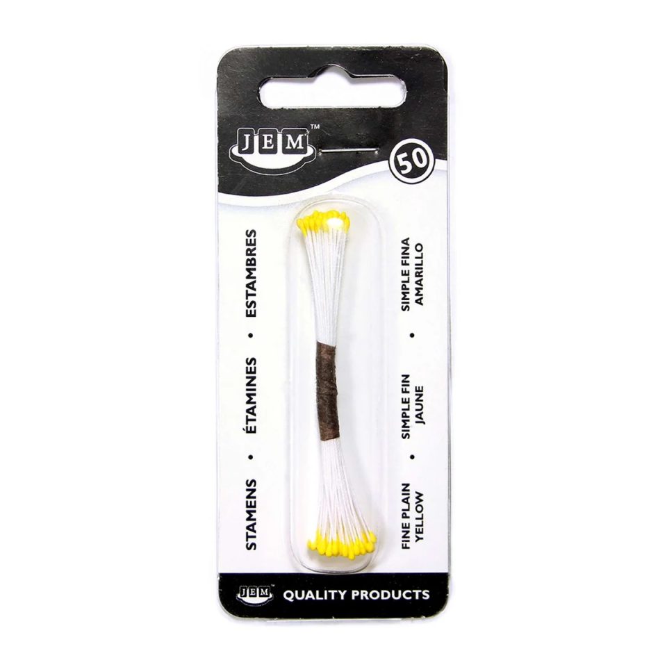 JEM Plain Stamen Fine Yellow 50 stuks