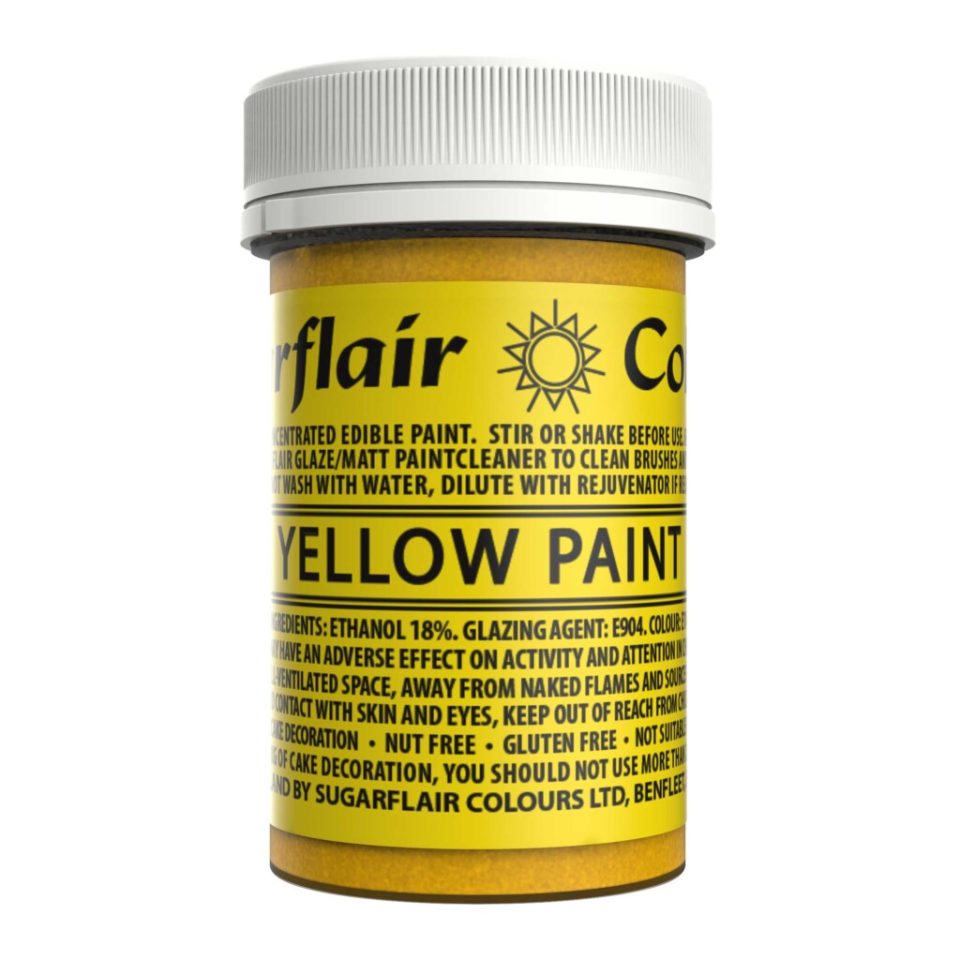 Sugarflair Edible Paint Yellow 20 g
